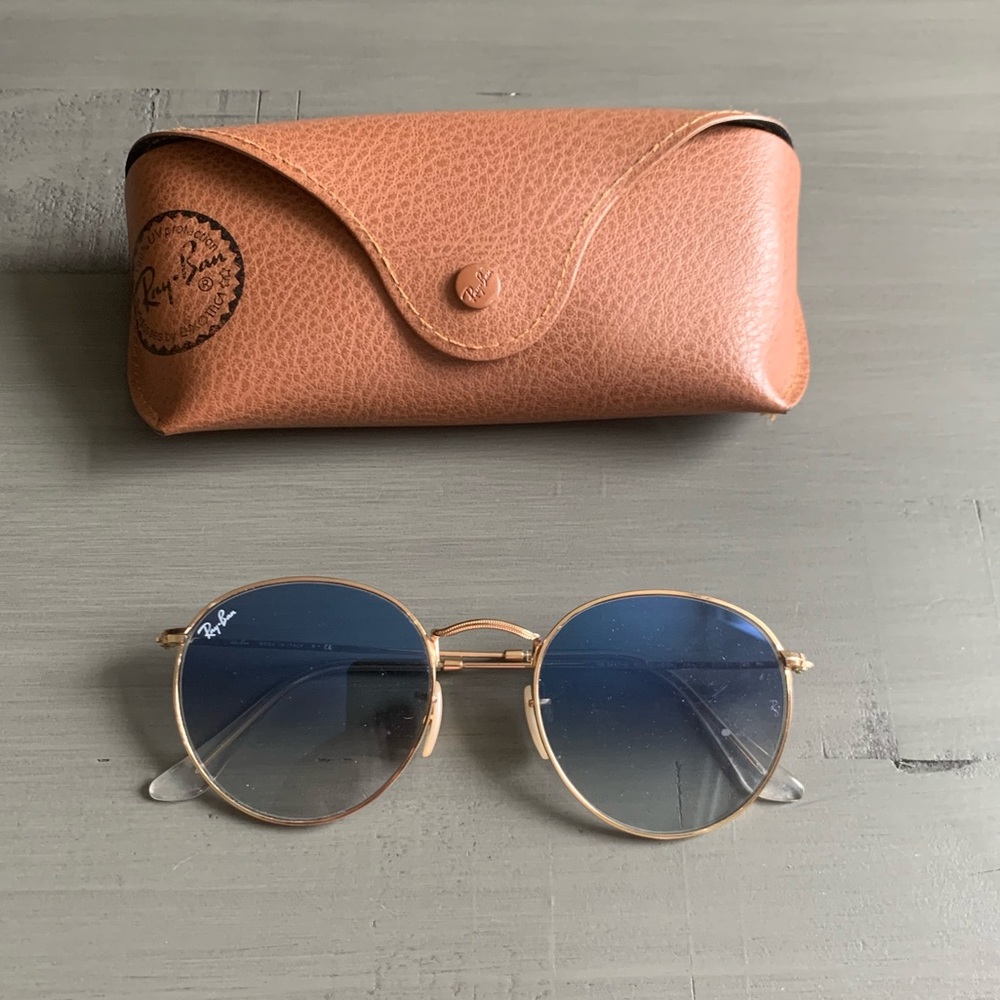 Ray-ban Round Gold Metal Sunglasses